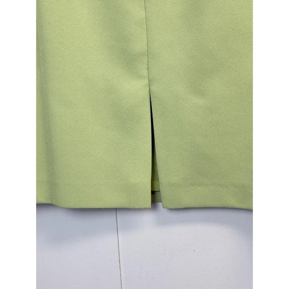 Classic Double-Breasted Green Blazer & Skirt Suit